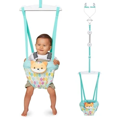 Afbeelding van Infantino 2 in 1 Muziek &amp; Lichten Doorway Jumper Actieve activiteitentrui met bewegingsgeactiveerde geluiden voor baby&#039;s, vos