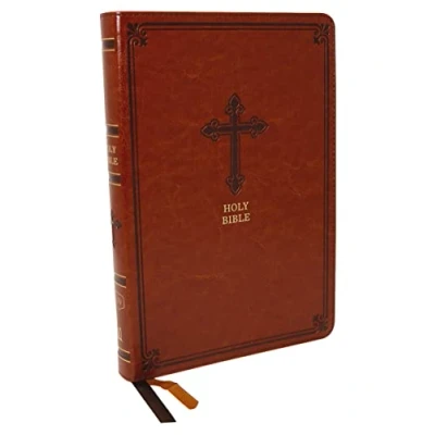 Afbeelding van KJV, Thinline Bible, Large Print, Leathersoft, Brown, Red Letter Edition, Comfort Print: Holy King James Version