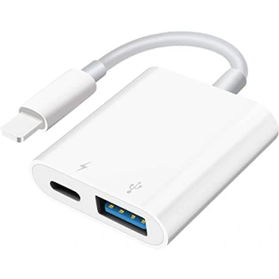 Afbeelding van Yiany Lightning naar USB OTG adapter, camera adapter voor iPhone iPad, draagbare adapterkabel met snellaadpoort, ondersteuning kaartlezer, Flash Drive/toetsenbord/muis