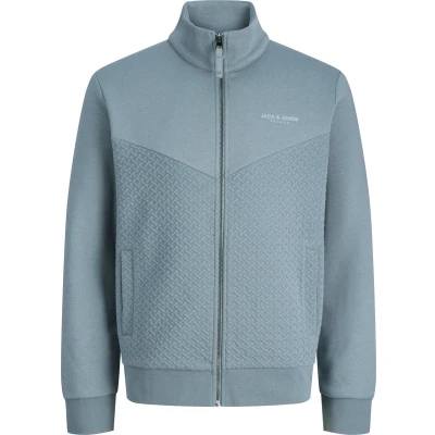 Afbeelding van JACK &amp; JONES PLUS SIZE sweatvest met textuur blauw