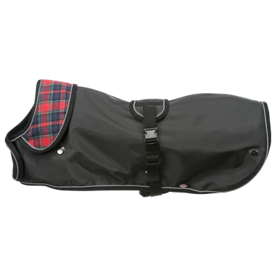 Afbeelding van Trixie Jas Hermy Zwart&amp;Rood Hondenkleding 38 cm
