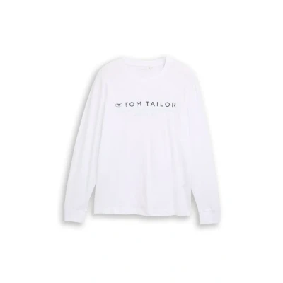 Afbeelding van TOM TAILOR T shirt met lange mouwen voor heren, 20000 wit, L