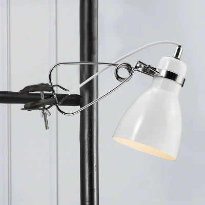 Afbeelding van Nordlux Cyclone klemlamp wand of bedlampje Ø11 cm E14 fitting 160 lang snoer wit