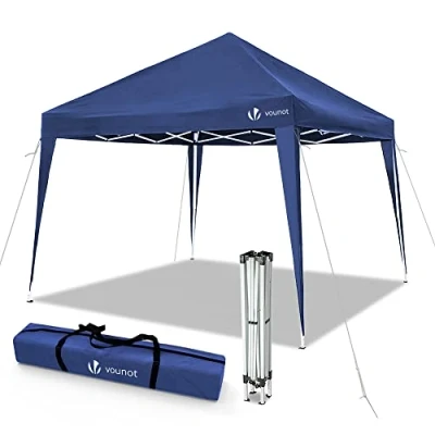 Afbeelding van VOUNOT Paviljoen 3x3m, opvouwbaar, met 4 zandzakken, opvouwbaar pop up paviljoen, UV bescherming 50+, blauw