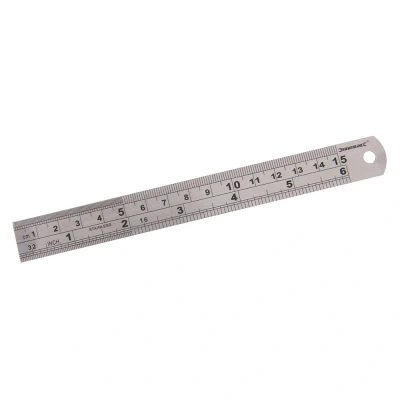 Afbeelding van Silverline Stalen Liniaal 150 mm Metrisch