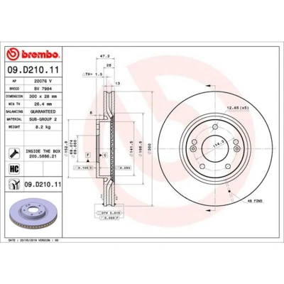 Afbeelding van Brembo Remschijven 09.D210.11
