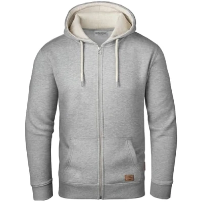 Afbeelding van Grin&amp;Bear Heren capuchonpullover pullover hoodie GEC491, gemengd grijs, XL