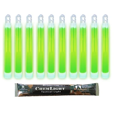 Afbeelding van Cyalume Technologies Lichtstaaf 15 cm, originele militaire ChemLight Lightsticks in groen (pak van 10), hoge brandduur 12 uur, 100% conform de NAVO specificaties, SA9 1027017AM