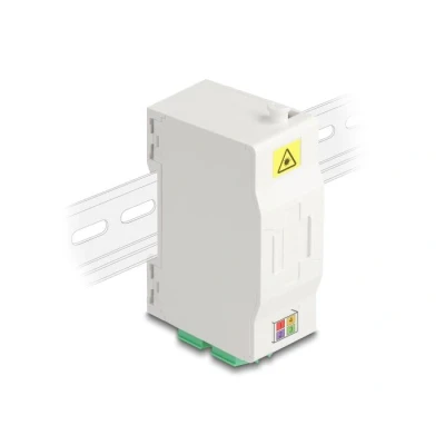 Afbeelding van Delock LWL Anschlussdose für Hutschiene mit Spleißhalter und 4 x LC