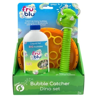 Afbeelding van Fru Blu Dinosaurus Zeep Bellenmaken en Vangset, bellenvanger + vloeistof 400ml