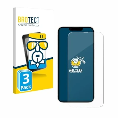 Afbeelding van BROTECT Glas Screenprotector voor Apple iPhone 13 / Pro Gehard Beschermglas 9H (3 Stuks)