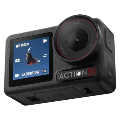 Afbeelding van DJI Osmo Action 5 Pro Essential Combo, waterdichte camera met sensor van 1/1,3&quot;, 4K/120fps video, volgen onderwerp, stabilisatie, twee OLED touchscreens, actiecamera 4K ideaal voor sport, vlog