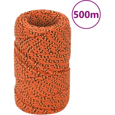 Afbeelding van vidaXL Boottouw 2 mm 500 m polypropyleen oranje