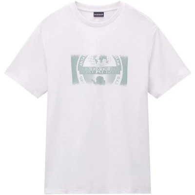 Afbeelding van Napapijri Vanni Tshirt print, Heren, Maat: Small, White heron