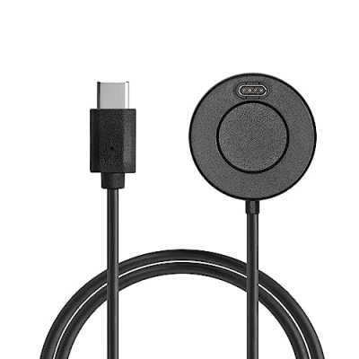 Afbeelding van kwmobile USB oplaadkabel type c compatibel met Garmin Instinct 2 Solar/Instinct Kabel voor smartwatch in zwart
