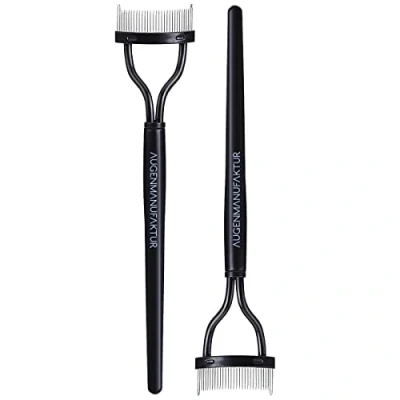 Afbeelding van Augenmanufaktur Wimperkam, wimperkam van metaal, wimperscheider, mascara, curl, gereedschap, make upkam voor gelijkmatig gescheiden wimpers meer beauty stijl je