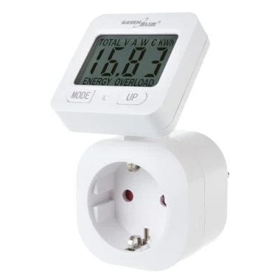 Afbeelding van GreenBlue GB615 F Energiemeter wattmeter Verbruiksmeter 16A max. 3680W Elektriciteitsmeter Energiekosten type 220 240V