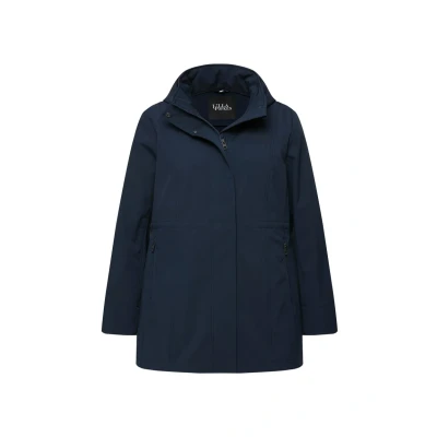 Afbeelding van Ulla Popken Hyprar softshelljas voor dames, afneembare capuchon, marineblauw, 42 44