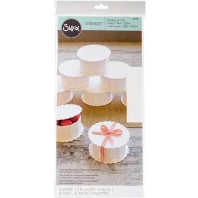 Afbeelding van Sizzix Surfacez karton 656492, wit, 6 stuks, 15 cm x 33