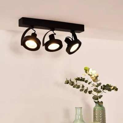 Afbeelding van Lucide DORIAN Plafondspot LED Dim to warm GU10 3x12W Zwart