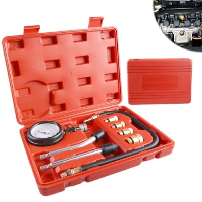 Afbeelding van Compressietester: PRITOK Compressietesterset, Compressie Tester Kit voor het testen van motorfiets auto buitenboordmotor kettingzaag sneeuwscooter benzine gas motor M10 M12 M14 M18