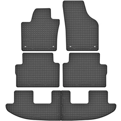 Afbeelding van rubberen matten vloermatten set voor Seat Alhambra II / VW Volkswagen Sharan (vanaf 2010) 7 personen precies passend