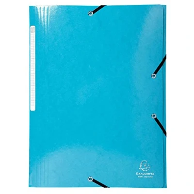 Afbeelding van Exacompta Ref 55827E Iderama Collection Elastische map met 3 flappen Geschikt voor A4 documenten, 425 g/m² glanzend gecoat persbord, FSC gecertificeerd lichtblauw (verpakking van 25)