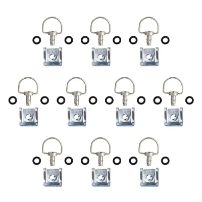 Afbeelding van Oldbones 10 stuks 1/4 draai snelsluiting motorfiets bevestigingsmiddelen D stroomlijnkappen 17 mm (mat zilver)