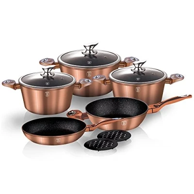 Afbeelding van Berlinger Haus Metallic Line rose goud Edition 10 stuks kookgerei set, BH/1220N roestvrij staal 18/8