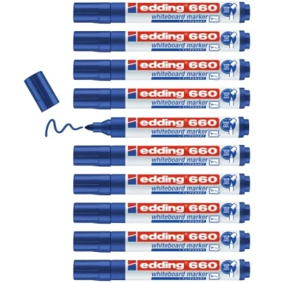 Afbeelding van Markeerstift Edding 661 Whiteboard Blauw 10 Stuks