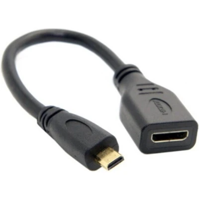 Afbeelding van Micro HDMI (m) Mini (v) adapter versie 1.4 (4K 30Hz) 0,15 meter
