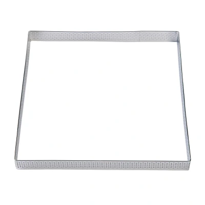 Afbeelding van BrandNewCake Taartring RVS Vierkant Geperforeerd 20x2cm