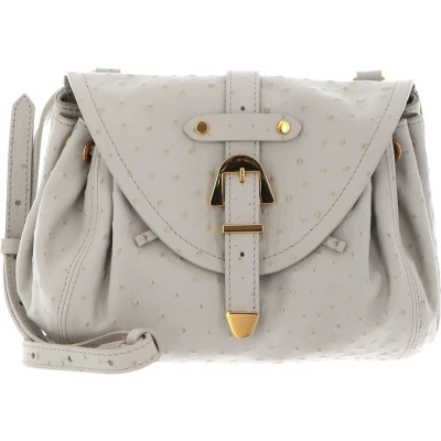 Afbeelding van COCCINELLE Leren Schoudertas Alegoria Ostric Handbag Gelso Kaki