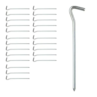 Afbeelding van tentharingen set 24 stuks ijzer 18 cm zilver