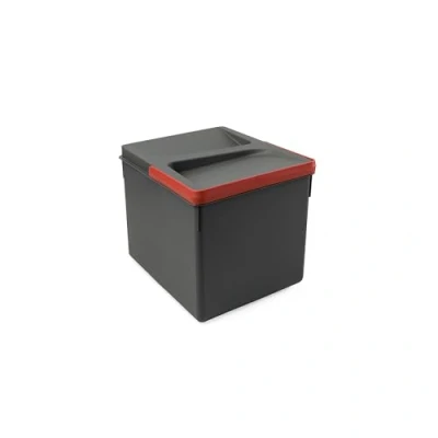 Afbeelding van Emuca Recyclingcontainer voor keukenlade Recycle met geurdicht dekse, H 216 mm (1 x 12 L), Plastic Antracietgrijs