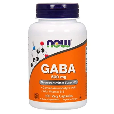 Afbeelding van Now Foods GABA 500mg 100v ules