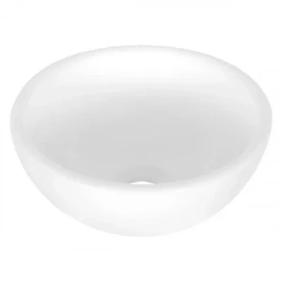 Afbeelding van Differnz Ruz opbouw waskom keramiek rond 25x11.5cm wit