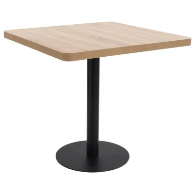 Afbeelding van Bistrotafel 80x80 cm MDF lichtbruin