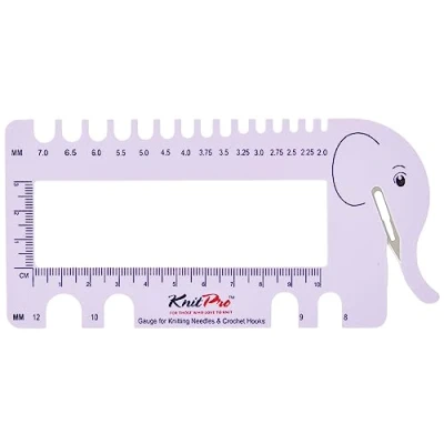Afbeelding van KnitPro NAALD &amp; HAAKZICHT MAAT MET YARN CUTTER LILAC, 30 x 35 cm
