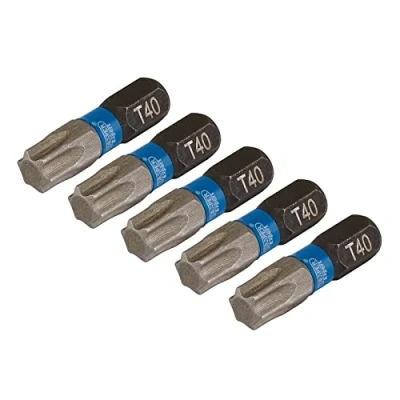 Afbeelding van Draper 05497 TX Star Impact schroevendraaier bits, T40 x 25mm (Pack van 5)