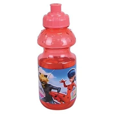 Afbeelding van MIRACULOUS Fun House 006083 Ladybug drinkfles, 350 ml, voor kinderen, rood