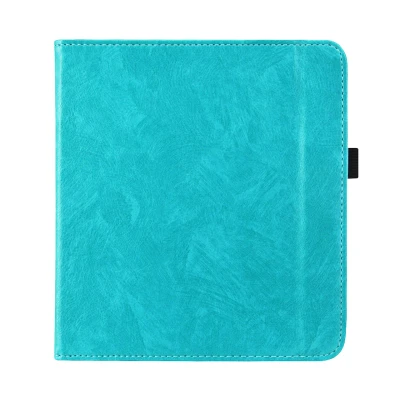 Afbeelding van Kobo Forma Hoes: iMoshion Luxe Effen Bookcase Turquoise Kunstleder E Reader Hoezen