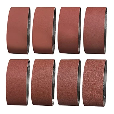 Afbeelding van Sruhrak Schuurbanden 75 X 457mm 1 Korrel 40/60 &amp; 2 80/120/180/240/320/400 Schuurband voor het Slijpen Polijsten en Ontroesten, Geschikt Bandschuurmachine 457X75 (14 Stuks)