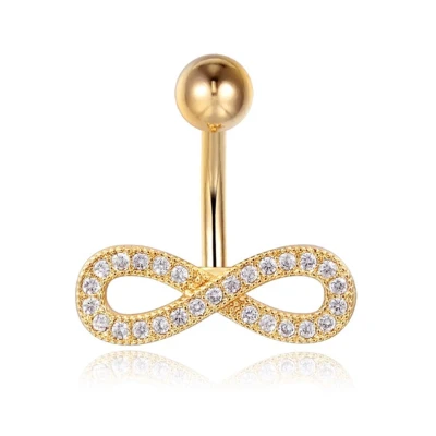 Afbeelding van Cilla Jewels Navelpiercing van Titanium Infinity Goud