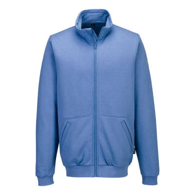 Afbeelding van Anti statisch ESD Sweatshirt met ritssluiting maat L, Hamilton Blue
