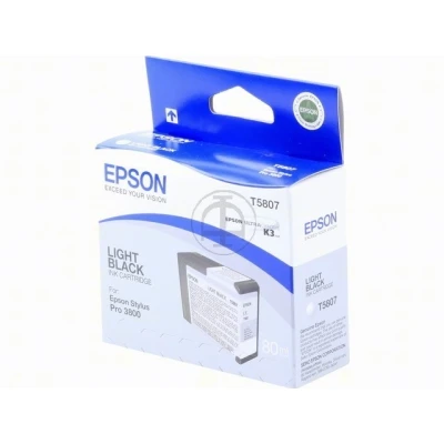 Afbeelding van Epson T5807 (C13T580700) Inktcartridge Licht zwart