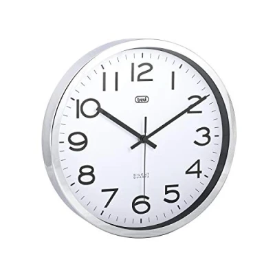 Afbeelding van Trevi Ronde Wandklok, Zilver, 47 x 37 6 cm