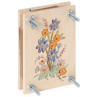 Afbeelding van Bartl 111370 houten bloemenpers, 15 cm x 10 cm, kleurrijk, topkwaliteit. Made in Germany.