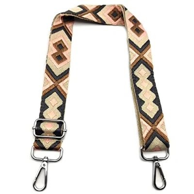 Afbeelding van Schouderriem voor Tassen Verstelbare Tasriemen Schoudertassen, Tas met Zilver Gespen, Brede Vervanging 3.8cm Dames Crossbody, Handtassen, Grijs Khaki Roze, 3