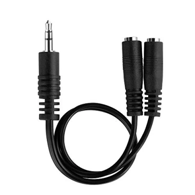 Afbeelding van HDSupply stereo audio adapter 0,10 m, 3,5 mm jack plug naar 2x bus